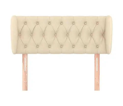 Galvgalis Ar Malām, 93X23X78/88 Cm, Krēmkrāsas Audums Vidaxl