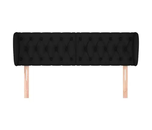 Galvgalis Ar Malām, 147X23X78/88 Cm, Melns Audums Vidaxl