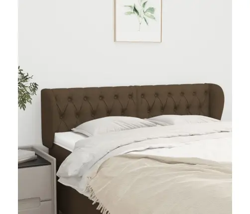 Voodipeats Servadega, Tumepruun, 147X23X78/88 cm Kangas