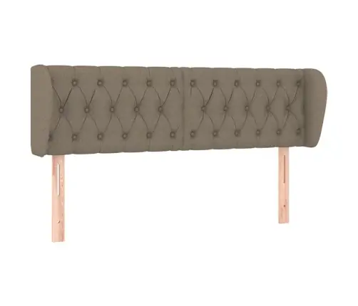 Galvgalis Ar Malām, 163X23X78/88 Cm, Pelēkbrūns Audums Vidaxl