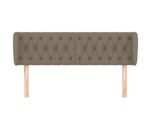 Galvgalis Ar Malām, 163X23X78/88 Cm, Pelēkbrūns Audums Vidaxl