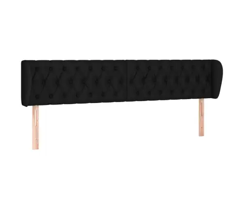 Galvgalis Ar Malām, 183X23X78/88 Cm, Melns Audums Vidaxl