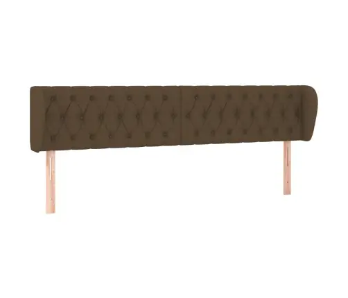 Galvgalis Ar Malām, 183X23X78/88 Cm, Tumši Brūns Audums Vidaxl