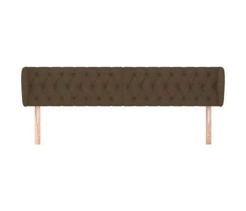 Galvgalis Ar Malām, 183X23X78/88 Cm, Tumši Brūns Audums Vidaxl