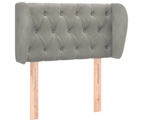 Galvūgalis Su Auselėmis, Šviesiai Pilkos,83X23X78/88cm Aksomas