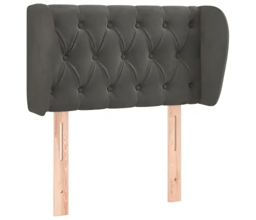 Voodipeats Servadega, Tumehall, 83X23X78/88 cm Samet