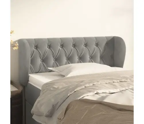 Galvgalis Ar Malām, Gaiši Pelēks Samts, 93X23X78/88 Cm Vidaxl Galvgalis Ar Malām, Gaiši Pelēks Samts, 93X23X78/88 Cm Vidaxl