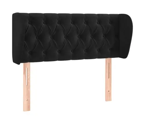 Galvgalis Ar Malām, Melns Samts, 93X23X78/88 Cm Vidaxl