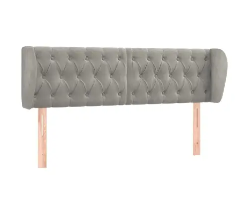 Galvgalis Ar Malām, Gaiši Pelēks Samts, 163X23X78/88 Cm Vidaxl