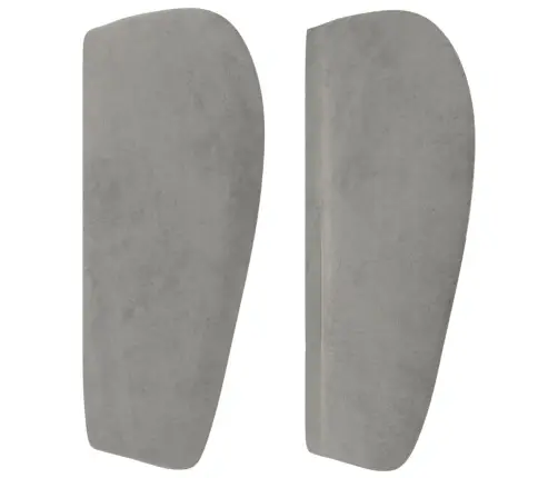 Galvgalis Ar Malām, Gaiši Pelēks Samts, 163X23X78/88 Cm Vidaxl