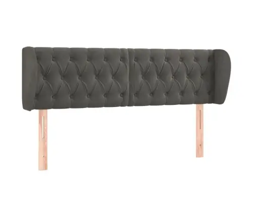 Galvgalis Ar Malām, Tumši Pelēks Samts, 163X23X78/88 Cm Vidaxl