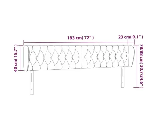 Galvgalis Ar Malām, Rozā Samts, 183X23X78/88 Cm Vidaxl Galvgalis Ar Malām, Rozā Samts, 183X23X78/88 Cm Vidaxl