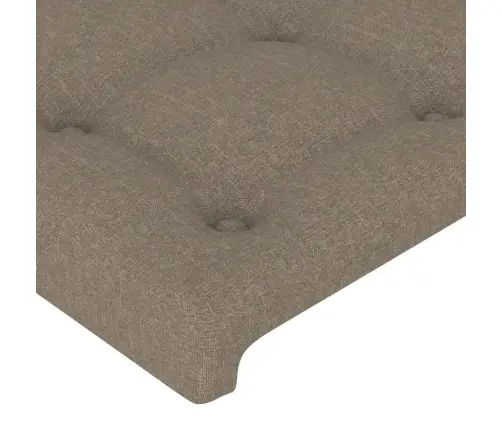 Galvgalis Ar Malām, 93X23X78/88 Cm, Pelēkbrūns Audums Vidaxl