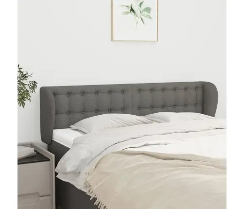 Galvgalis Ar Malām, 147X23X78/88 Cm, Tumši Pelēks Audums Vidaxl Galvgalis Ar Malām, 147X23X78/88 Cm, Tumši Pelēks Audums Vidaxl