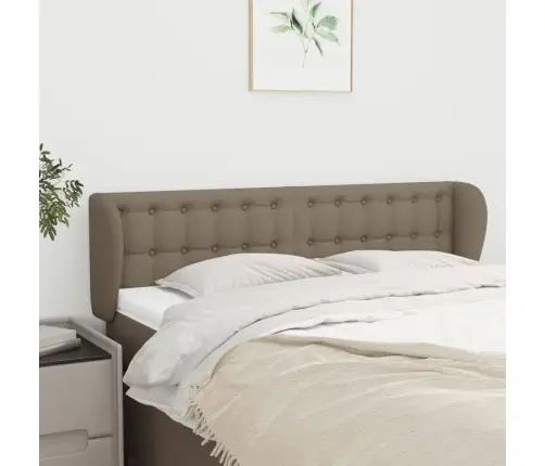 Galvgalis Ar Malām, 147X23X78/88 Cm, Pelēkbrūns Audums Vidaxl