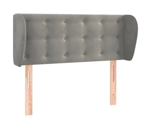 Galvgalis Ar Malām, Gaiši Pelēks Samts, 83X23X78/88 Cm Vidaxl