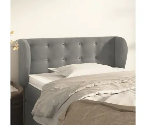 Galvgalis Ar Malām, Gaiši Pelēks Samts, 83X23X78/88 Cm Vidaxl