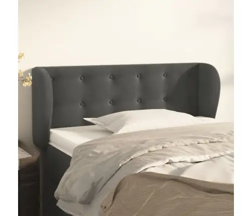 Galvgalis Ar Malām, Tumši Pelēks Samts, 83X23X78/88 Cm Vidaxl