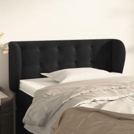 Galvgalis Ar Malām, Melns Samts, 83X23X78/88 Cm Vidaxl