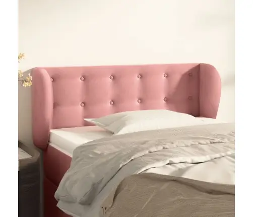 Galvgalis Ar Malām, Rozā Samts, 83X16X78/88 Cm Vidaxl