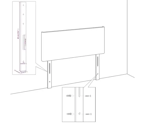 Galvgalis Ar Malām, Rozā Samts, 93X23X78/88 Cm Vidaxl