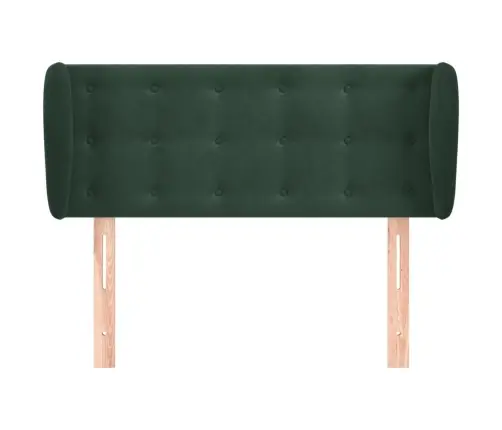 Galvūgalis Su Auselėmis, Tamsiai Žalia,103X23X78/88cm Aksomas