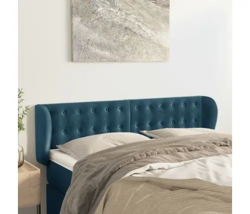 Voodipeats Servadega, Tumesinine, 147X23X78/88 cm Samet Voodipeats Servadega, Tumesinine, 147X23X78/88 cm Samet