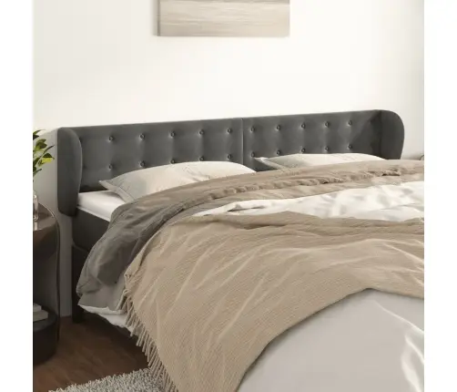 Voodipeats Servadega, Tumehall, 163X23X78/88 cm Samet