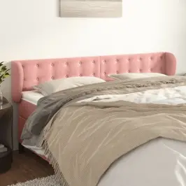 Voodipeats Servadega, Roosa, 163X23X78/88 cm Samet