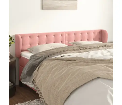 Voodipeats Servadega, Roosa, 163X23X78/88 cm Samet