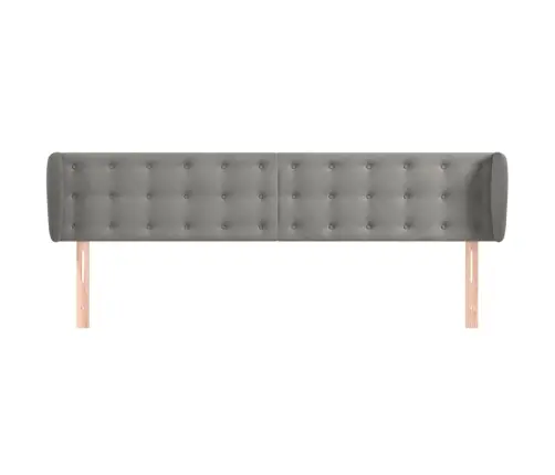 Galvgalis Ar Malām, Gaiši Pelēks Samts, 183X23X78/88 Cm Vidaxl