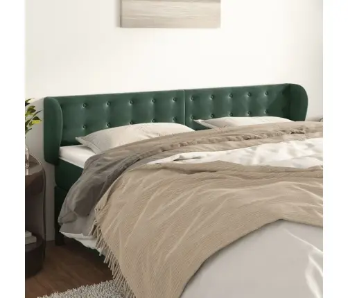 Galvgalis Ar Malām, Tumši Zaļš Samts, 183X23X78/88 Cm Vidaxl