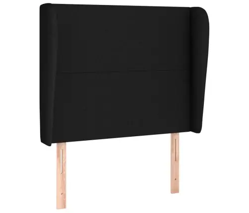 Galvūgalis Su Auselėmis, Juodas, 83X23X118/128cm Audinys