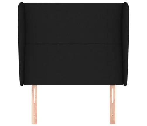 Galvūgalis Su Auselėmis, Juodas, 83X23X118/128cm Audinys