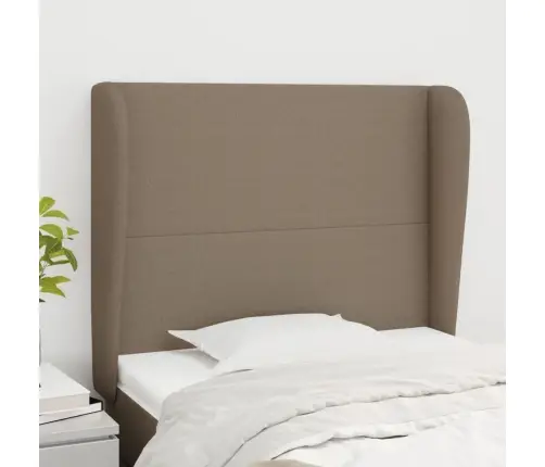 Galvgalis Ar Malām, 93X23X118/128 Cm, Pelēkbrūns Audums Vidaxl