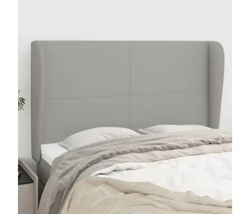 Galvgalis Ar Malām, 147X23X118/128 Cm, Gaiši Pelēks Audums Vidaxl