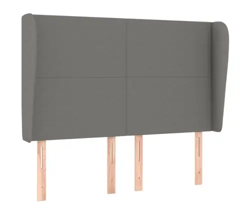 Galvgalis Ar Malām, 147X23X118/128 Cm, Tumši Pelēks Audums Vidaxl