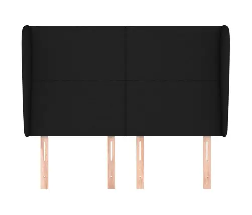 Voodipeats Servadega, Must, 147X23X118/128 cm Kangas