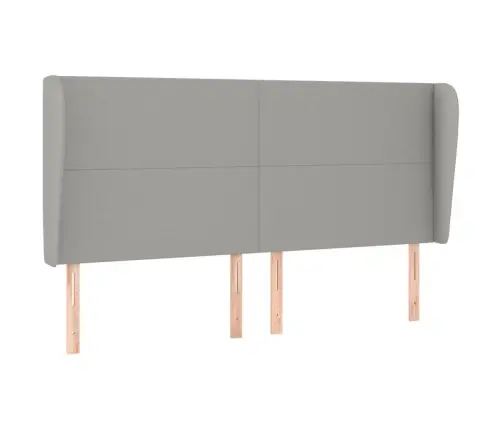 Galvgalis Ar Malām, 163X23X118/128 Cm, Gaiši Pelēks Audums Vidaxl