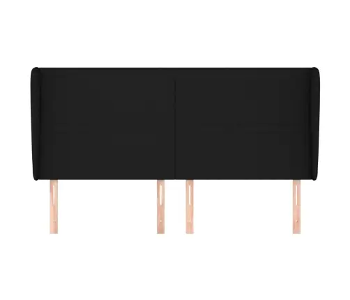 Galvgalis Ar Malām, 163X23X118/128 Cm, Melns Audums Vidaxl