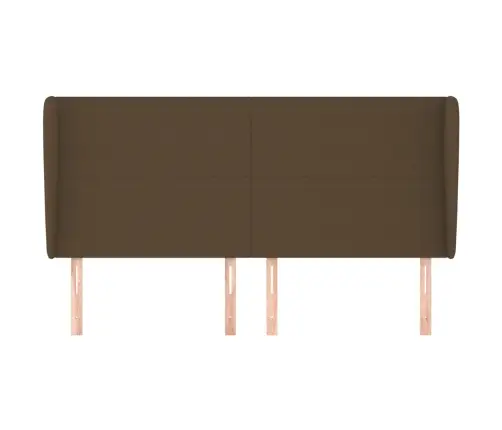 Galvgalis Ar Malām, 183X23X118/128 Cm, Tumši Brūns Audums Vidaxl
