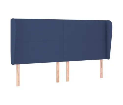 Galvgalis Ar Malām, 183X23X118/128 Cm, Zils Audums Vidaxl