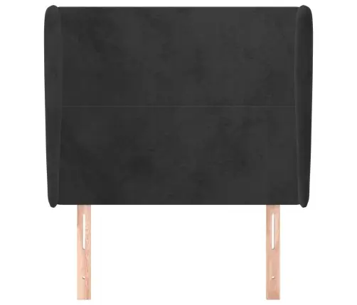 Galvgalis Ar Malām, 83X23X118/128 Cm, Melns Samts Vidaxl