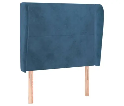 Galvūgalis Su Auselėmis, Mėlynas, 83X23X118/128cm Aksomas