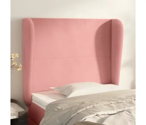 Galvūgalis Su Auselėmis, Rožinis, 83X23X118/128cm Aksomas