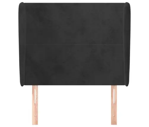 Galvgalis Ar Malām, 93X23X118/128 Cm, Melns Samts Vidaxl Galvgalis Ar Malām, 93X23X118/128 Cm, Melns Samts Vidaxl