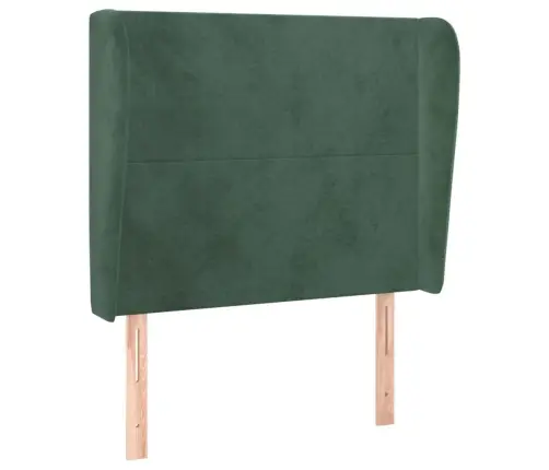 Galvgalis Ar Malām, Tumši Zaļš Samts, 93X23X118/128 Cm Vidaxl