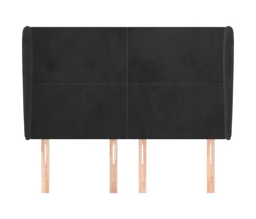 Galvgalis Ar Malām, 147X23X118/128 Cm, Melns Samts Vidaxl Galvgalis Ar Malām, 147X23X118/128 Cm, Melns Samts Vidaxl