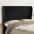 Voodipeats Servadega, Must, 147X23X118/128 cm Samet