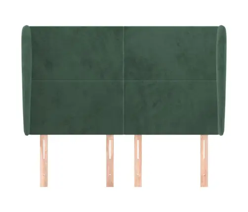 Galvgalis Ar Malām, 147X23X118/128 Cm, Tumši Zaļš Samts Vidaxl